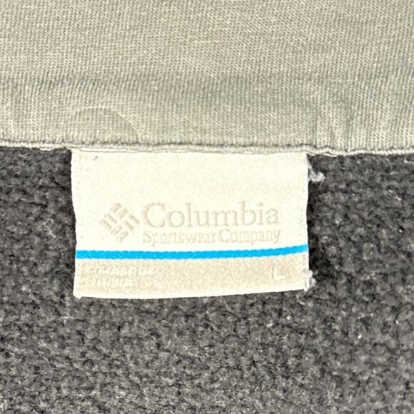 Columbia Quarter Zip Pullover Sweater Men's L Black Knit Long Sleeve - Picture 4 of 7